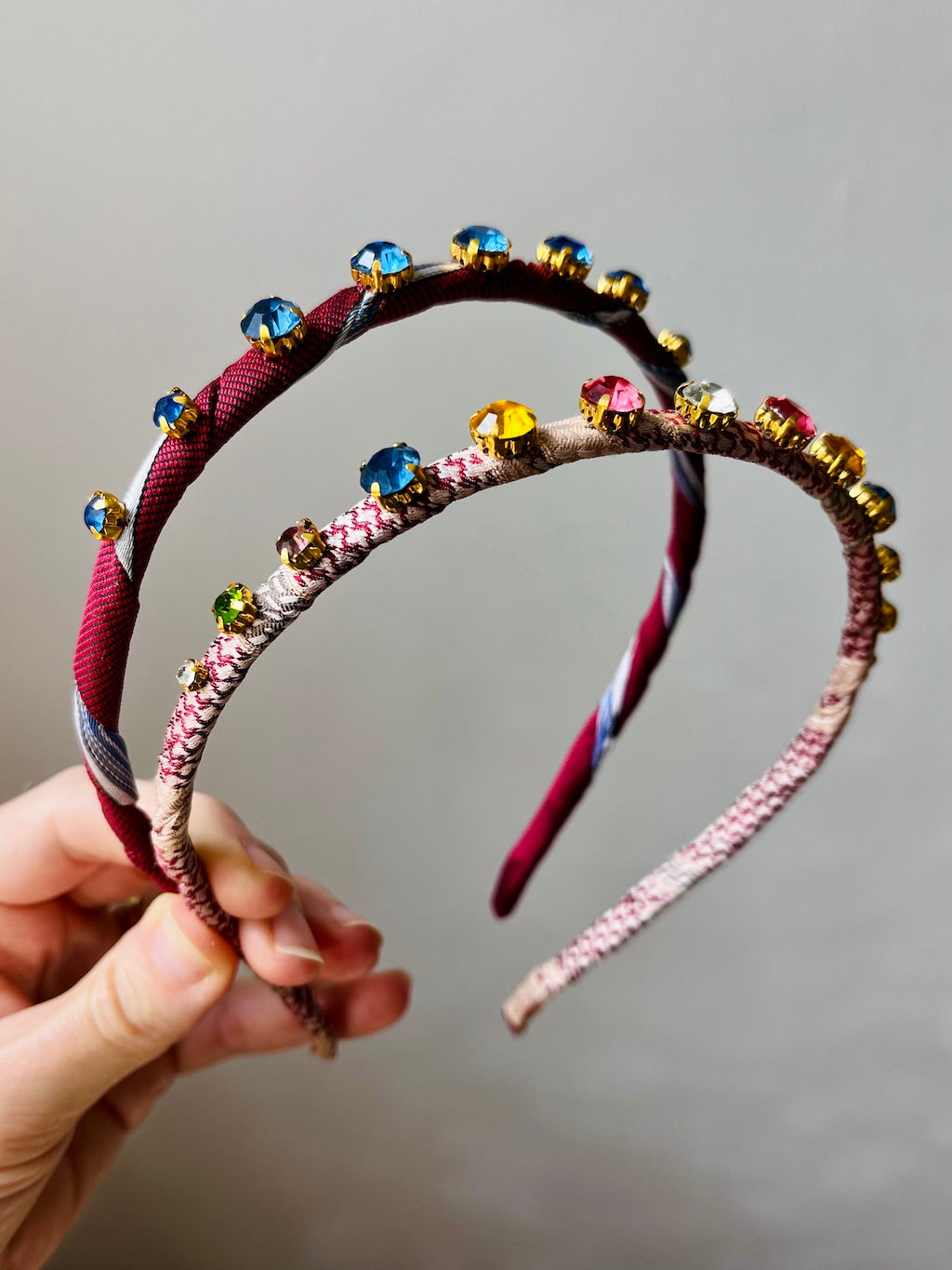 Haarreif aus Seide in Blush