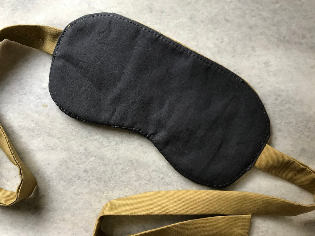 Handmade Sleep Mask – Butterfly Embroidery (Bronze)