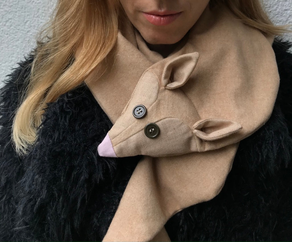 Handmade Animal Scarf – Desert Fox | Organic Cotton