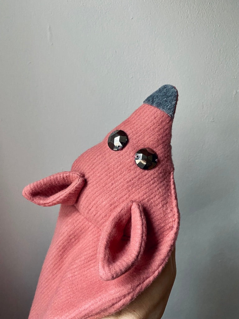 Dusty Pink Fox Scarf from Organic Cotton | Handmade