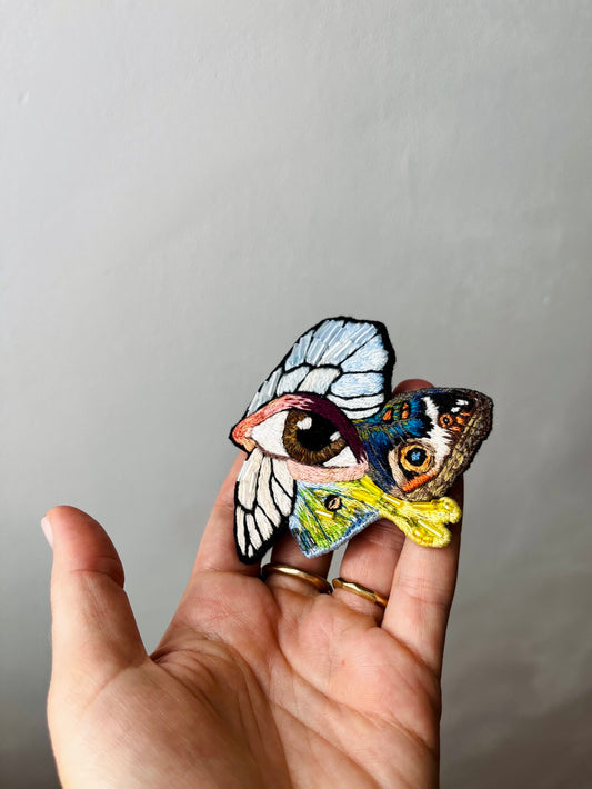 Eye with Wings Brooch
