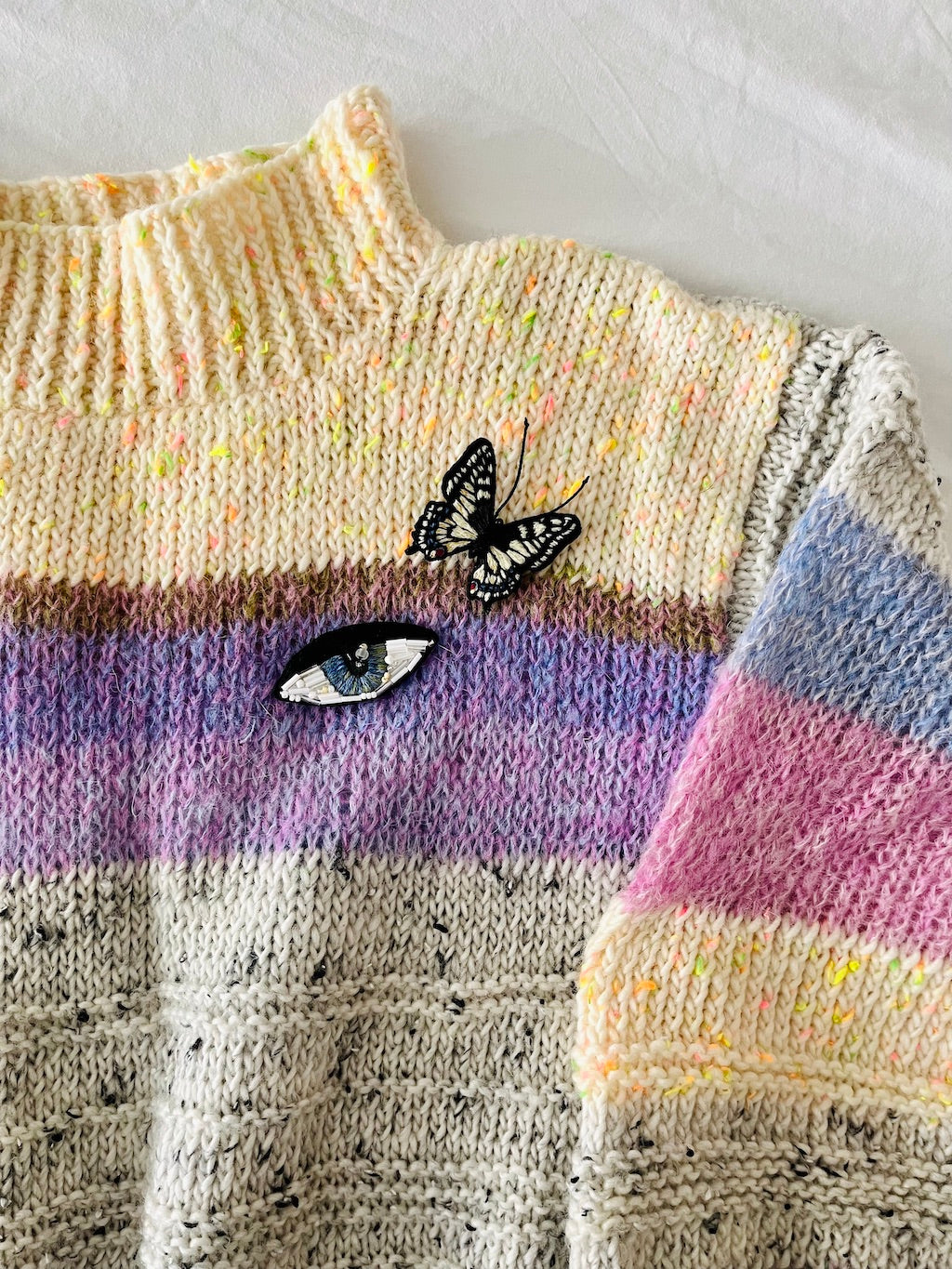 Handmade Embroidered Brooch – Swallowtail Butterfly