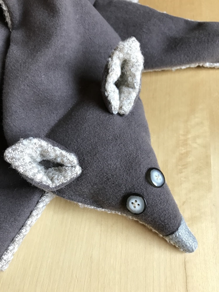 Fox Scarf in Mocca Brown – White Button Eyes