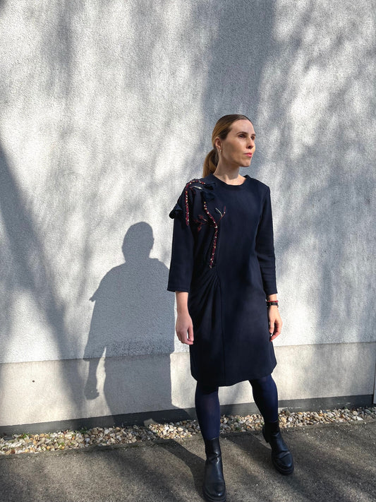 Asymmetrical Rose Dress