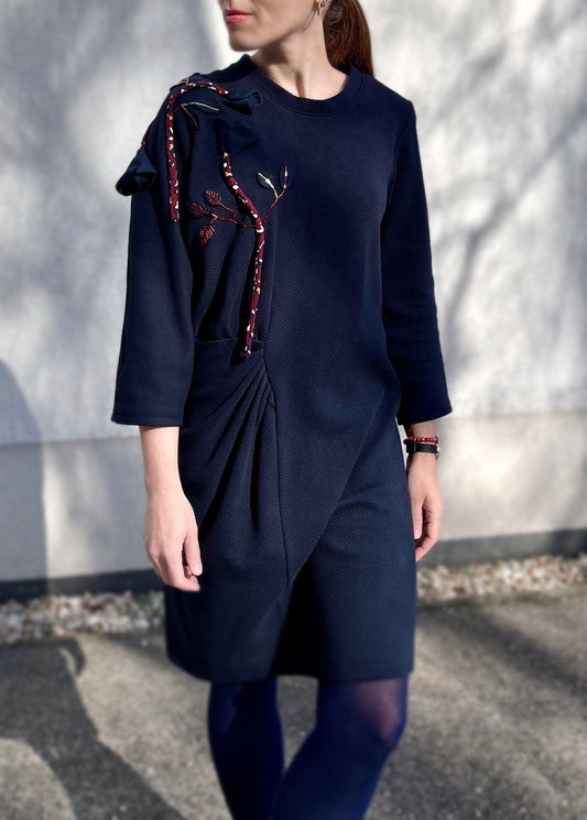 Asymmetrical Rose Dress