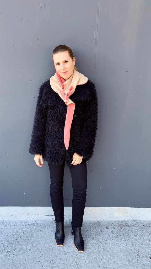 Handmade Pink Fox Scarf from Organic Cotton