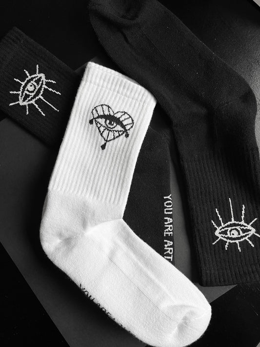 Positive Vibes Socken – Mystisches Auge (Limitierte Auflage)