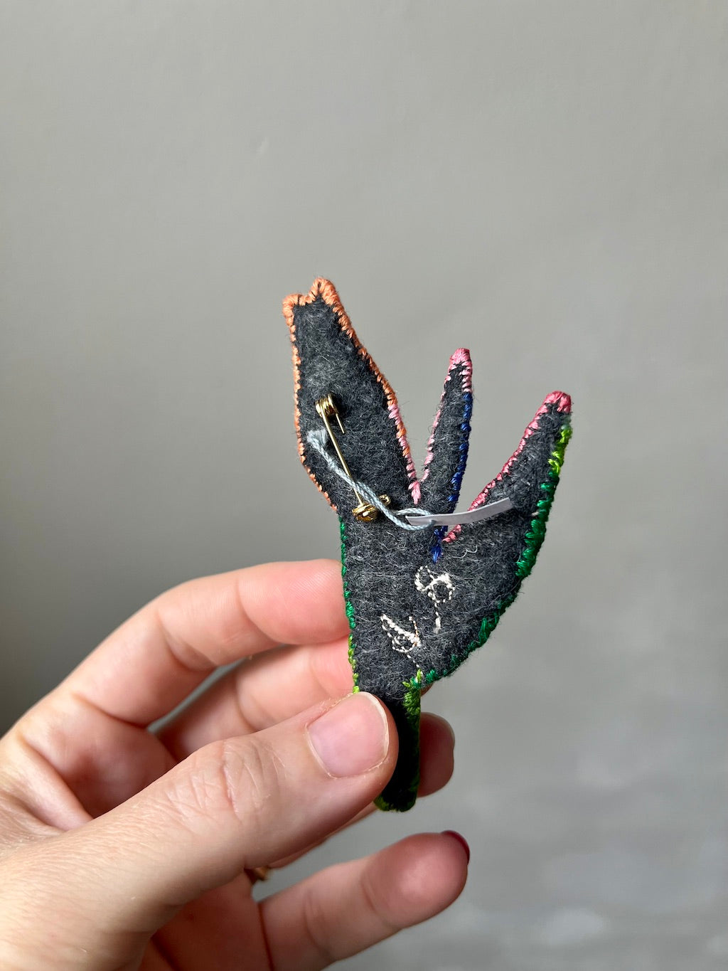 Handmade Embroidered Brooch – Bird of Paradise Flower