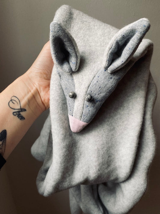 Animal Scarf for Women from Organic Cotton – Arctic Fox