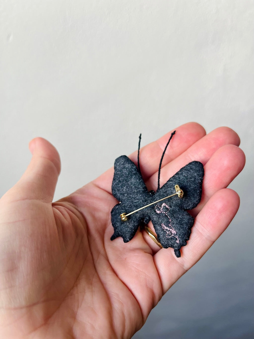 Handmade Embroidered Brooch – Swallowtail Butterfly